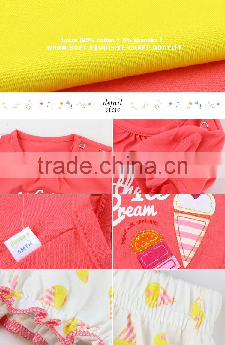 infant and toddler Girls summer cotton clothing sets
