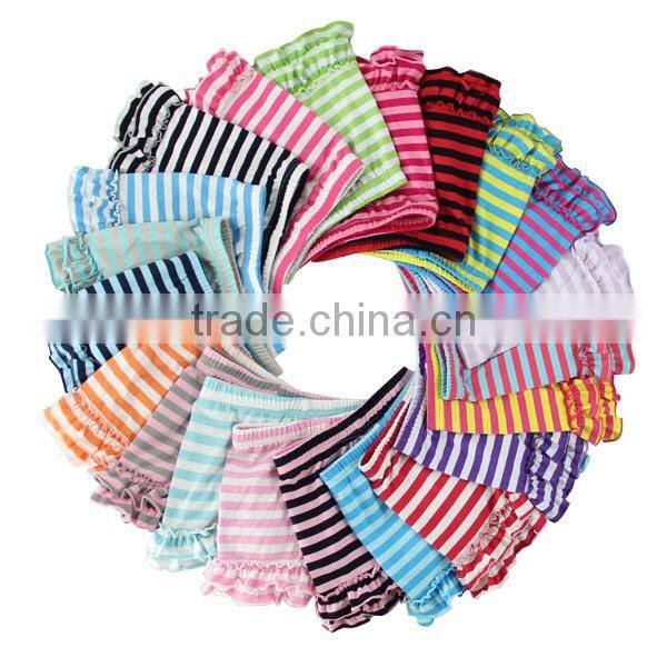 2017 casual style ruffle shorts stripe icing shorts baby boutique wholesale
