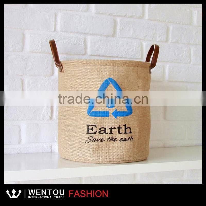 New Design Burlap Storage Basket
