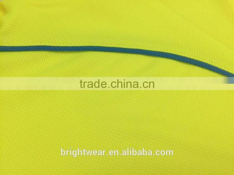 Wholesale contrast long sleeve hi vis safety 3M tape AS/NZS reflective fluorescent polo shirt