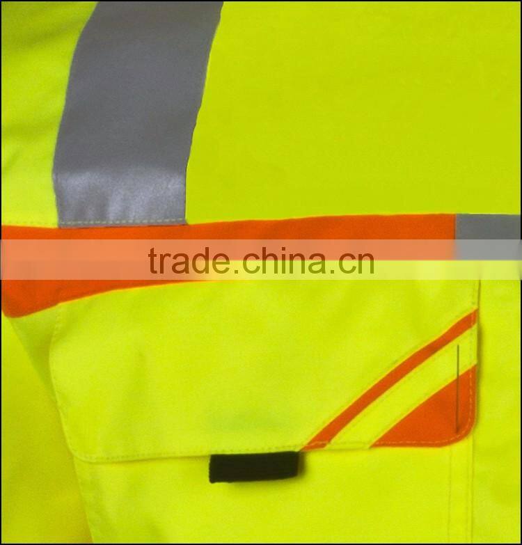 Safety 300D oxford parka hi vi bomber jacket protective clothing