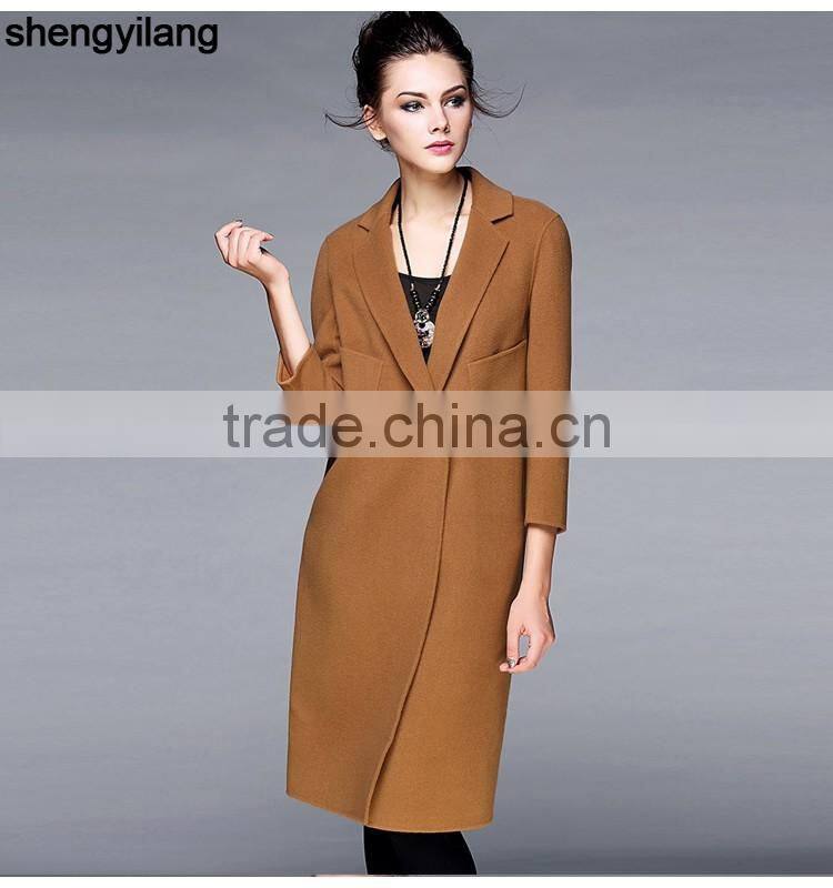 women's wholesale wool suit collar midi long coat