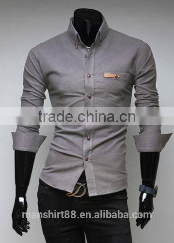 2017 mens slim fit solid color dress button down african shirt
