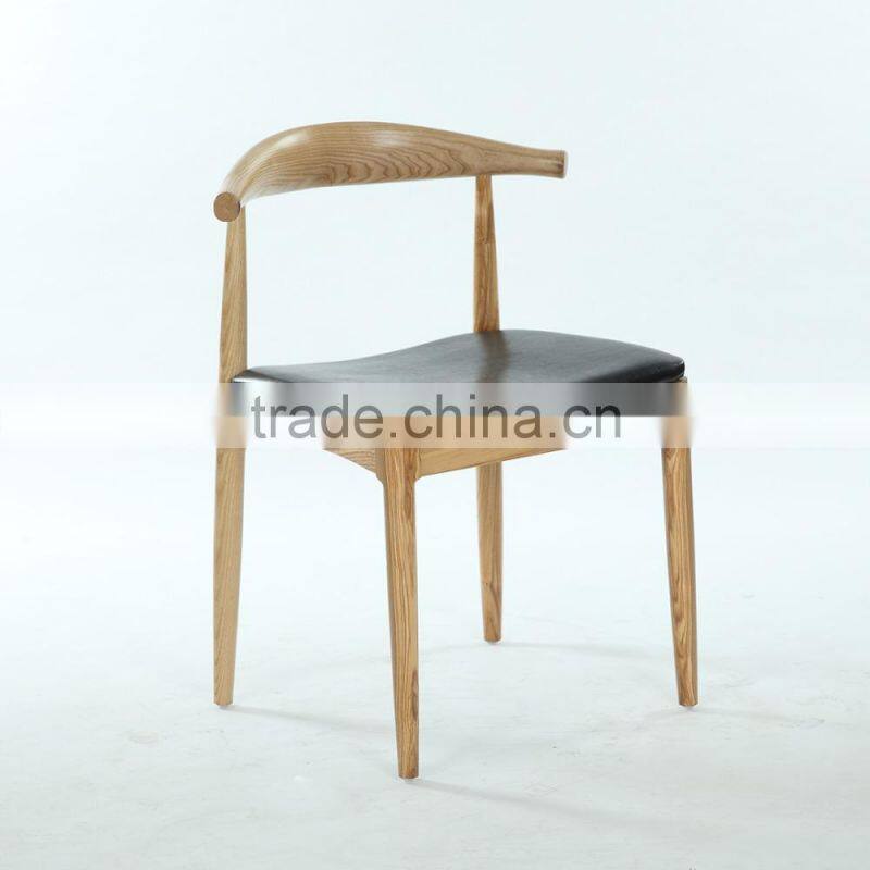 Upholstered Wood banquet living room Elbow Chair in Natural