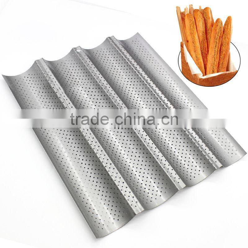 2017 High Temperature Resistant Baguette French Bread Baking Tray Nonstick Carbon Steel Baguette Bread Baking Mold Free Shipping