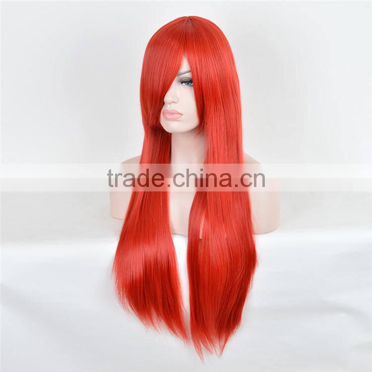 High quality Red long straight wig cosplay wig,long silver cosplay wigs