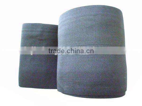 Wide elastic garment webbing