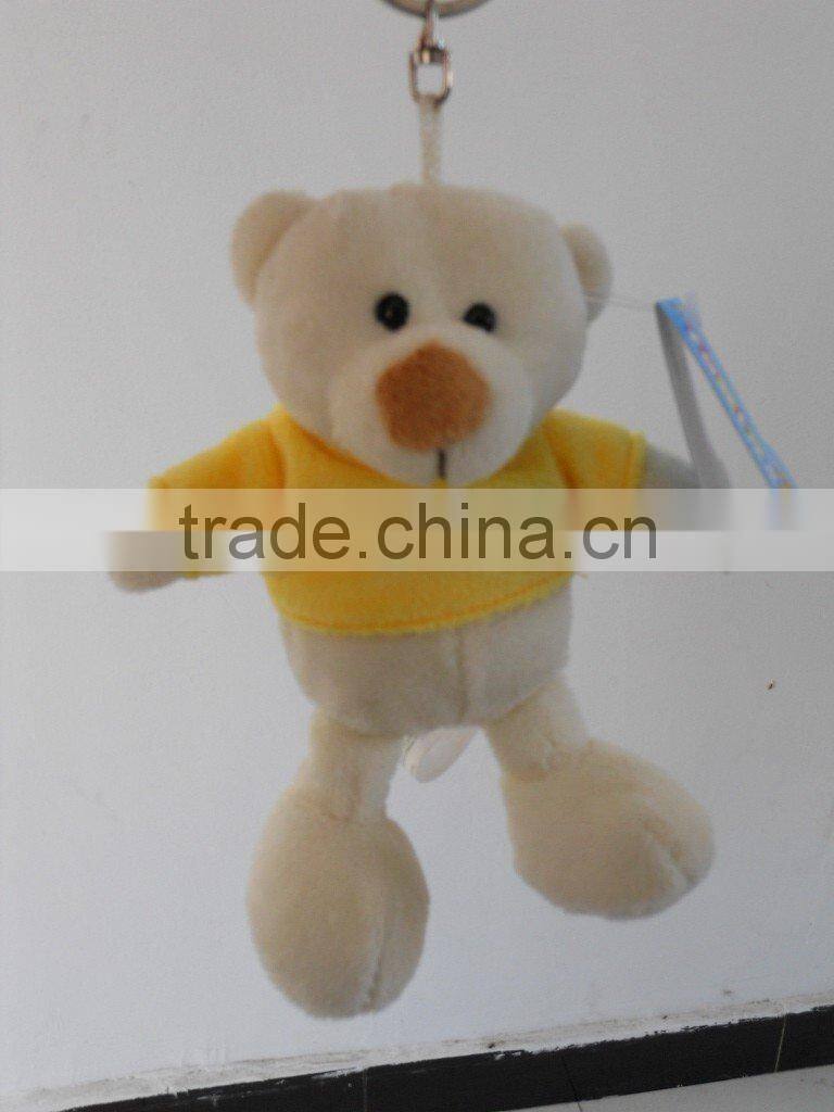 yangzhou soft toy factory supply plush bear toy wearing T-shirt