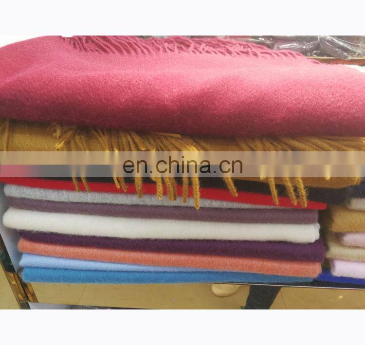 2017 High Quality Plain Color Pure Cashmere Scarf Wholesale