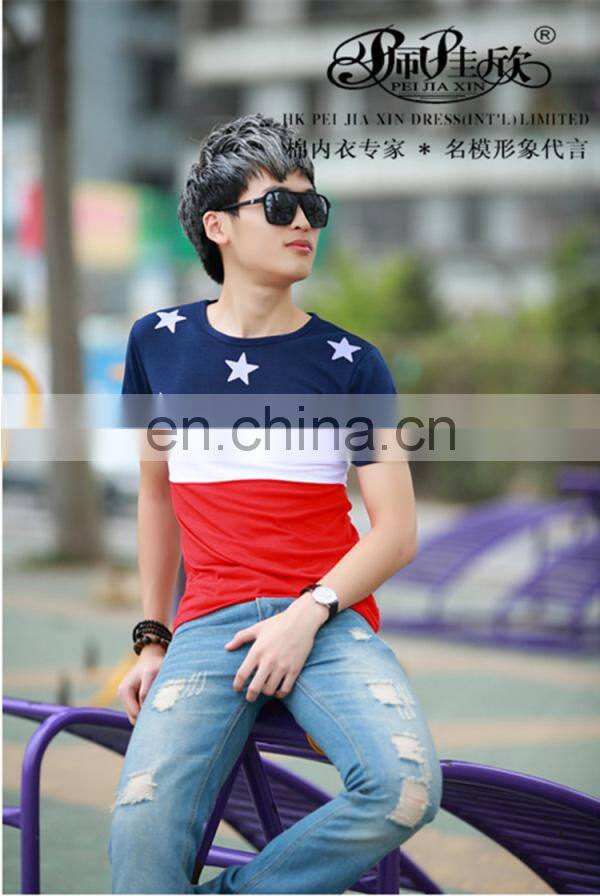 Peijiaxin Latest Design Casual Style with Stars Elongated T shirt