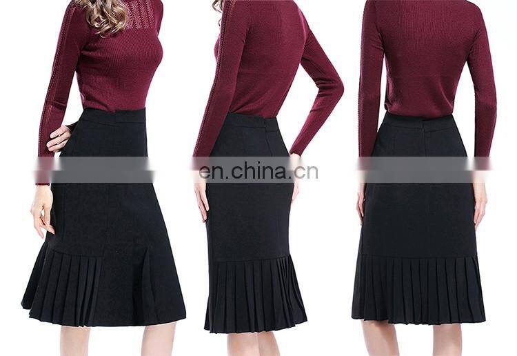 Fashion Long Black Skirt, Pleated Skirt, Skirts For Women