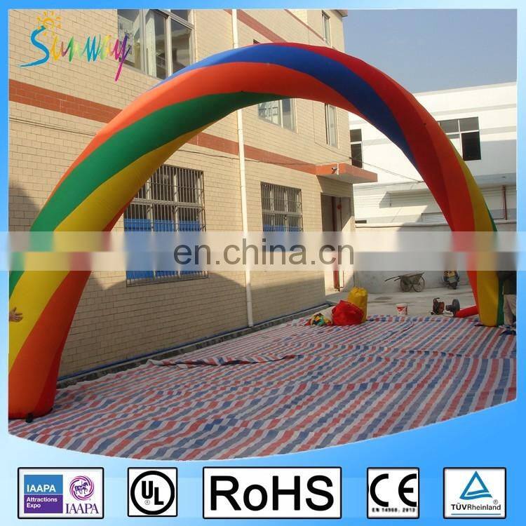 Sunway Rainbow Inflatable Arch, Giant Inflatable Archway/Inflatable Finish Line Arch for Race