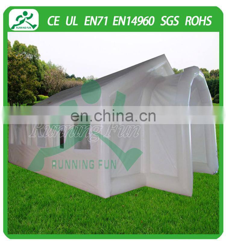 Custom design air sealed white inflatable tent