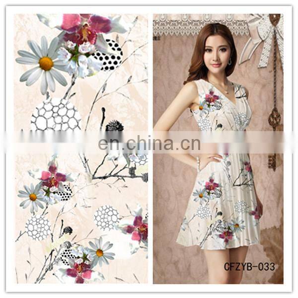 Changfa Textile Hot Sale 50D Satin Printed 100 Polyester Satin Dress Fabric