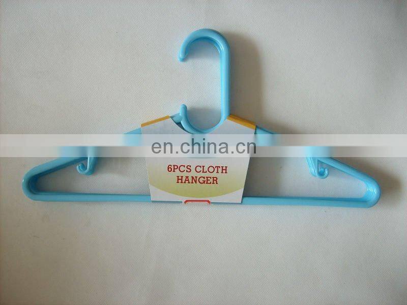 plastic hanger of clothes