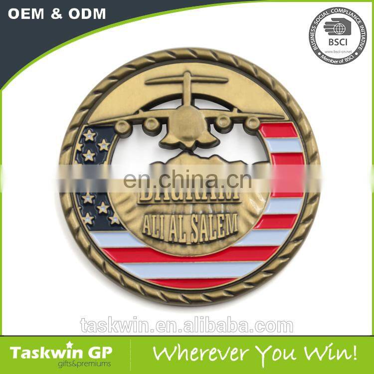 Double customized design logo with high quality zinc alloy souvenir coin at lower price