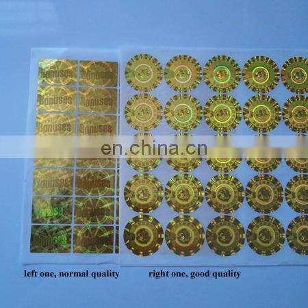 Custom Round Silver Hologram Label Self Adhesive Laser Sticker