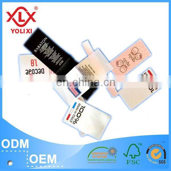 Custom fashion garment labels, printed label, care label