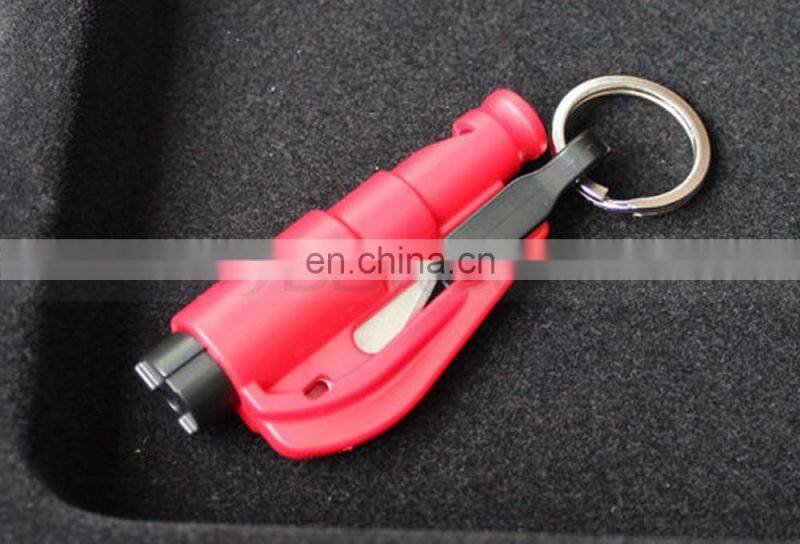 Kechain Safety Hammer Keyring Seat Belt Cutter Car Window Glass Breaker
