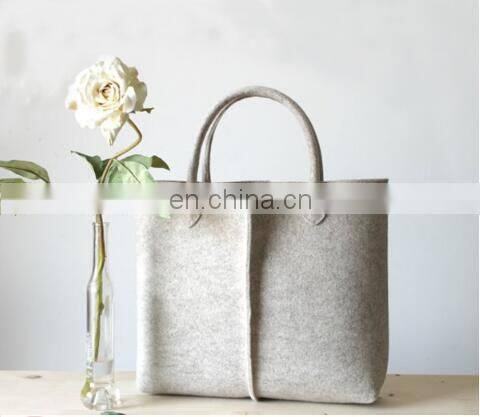 Wool handbag style felt tote bag for women