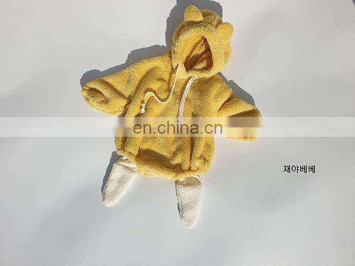 Ins fashion baby kids clothes winter soft velvet Cute pattern long sleeve coat 2020