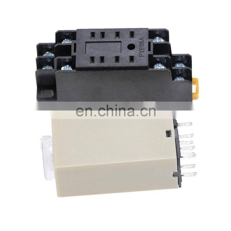H3Y-2 DC 12V 24V /AC 110V 220V Delay Timer Time Relay 5A 0 - 30 SEC with Base
