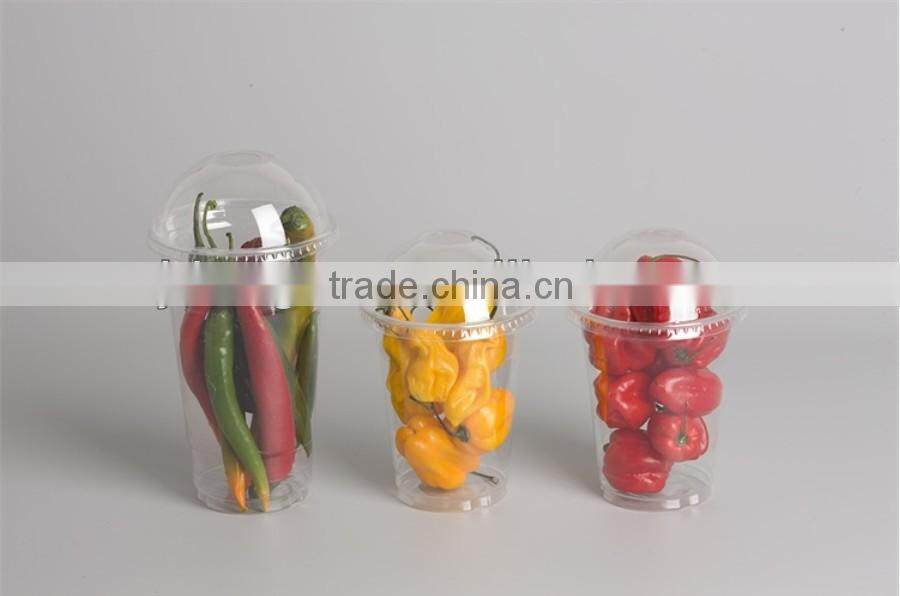 Fruit cup with FDA/SVHC certificate, clear plastic cup,PET cup