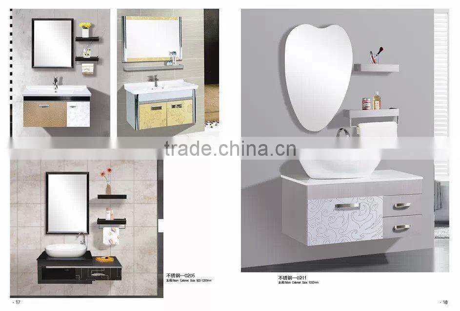 Bathroom vanity unit with competitive price and glass material