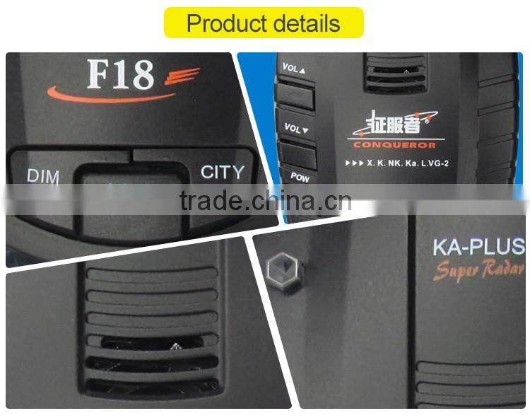 Cheap DC 12V Speed Radar Detector F18 With X K Ka Ku Laser Strelka 16 Bands LED Display Anti Police Radar Car Alarm