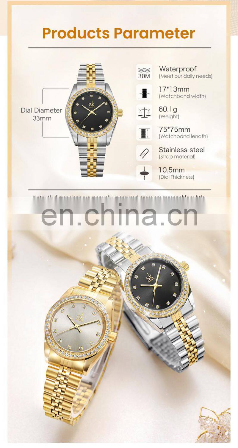 SINOBI Factory Supplier Luxurious Gold Wristwatch Quartz Watches Women New Watch 2022 Gold Wrist Watch Women