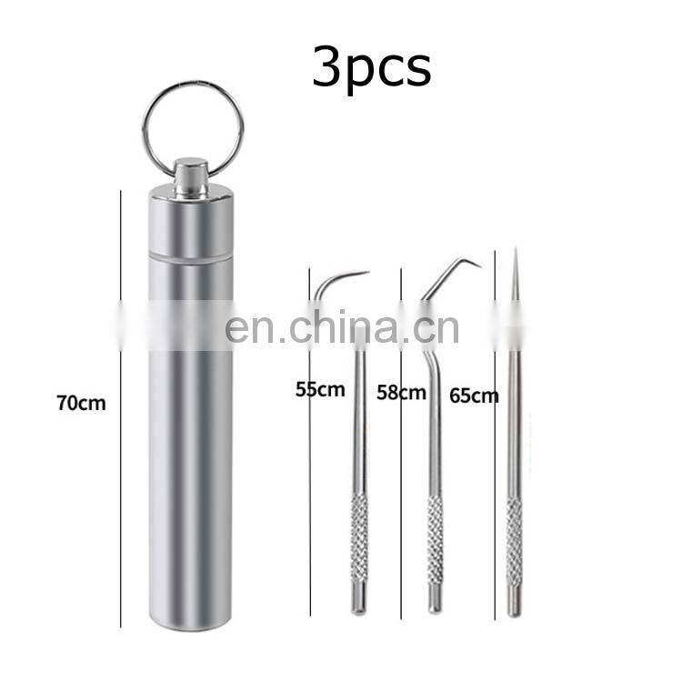 Amazon Reusable Metal Toothpicks Suits Portable Stainless Steel Toothpicks Pocket Set With Holder