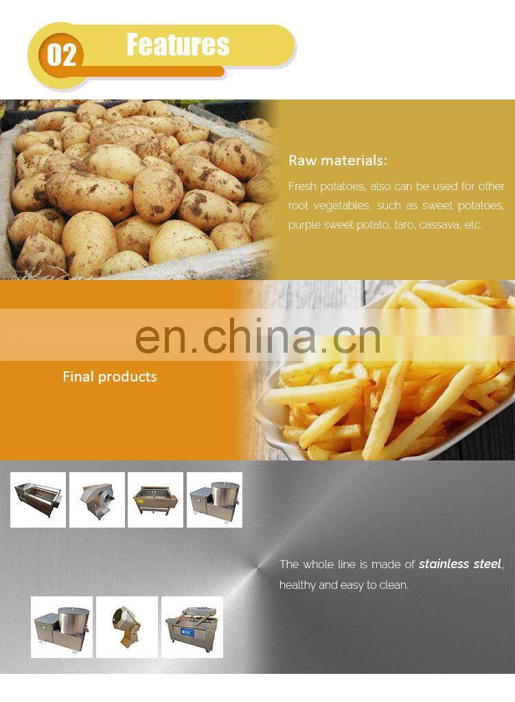 Semi Automatic Small Scale Frozen Potato Flakes Chips Processing Plant Making Machines French Fries Production Line