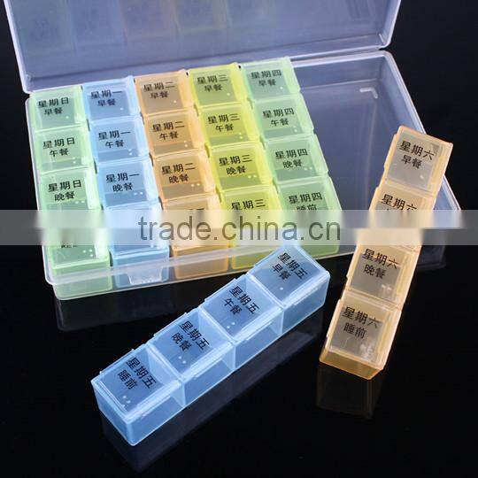 Hot sale Newest design child resistant plastic pill box