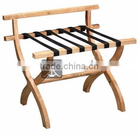 LG-002 Solid American White Oak Wood Luggage Rack