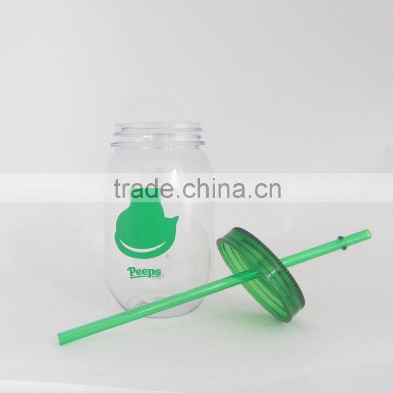 16OZ China made plastic mason jar wholesale