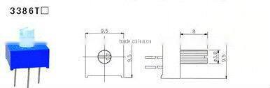 volume control 3386MP potentiometer 0.5W Single turn trimmer potentiometer