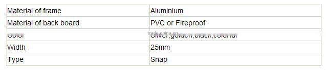 PVC panel Aluminium LED Poster Frame