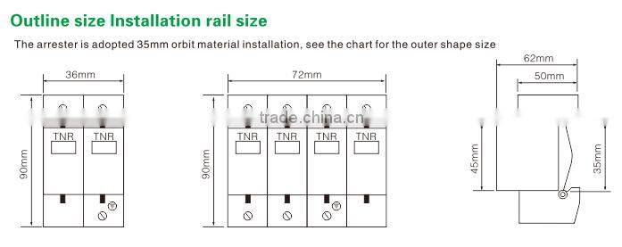 High quality Surge Lighting Protector SPD 60KA
