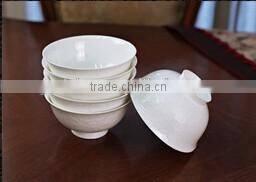 56 pcs White Chinese Porcelain Dinner Set