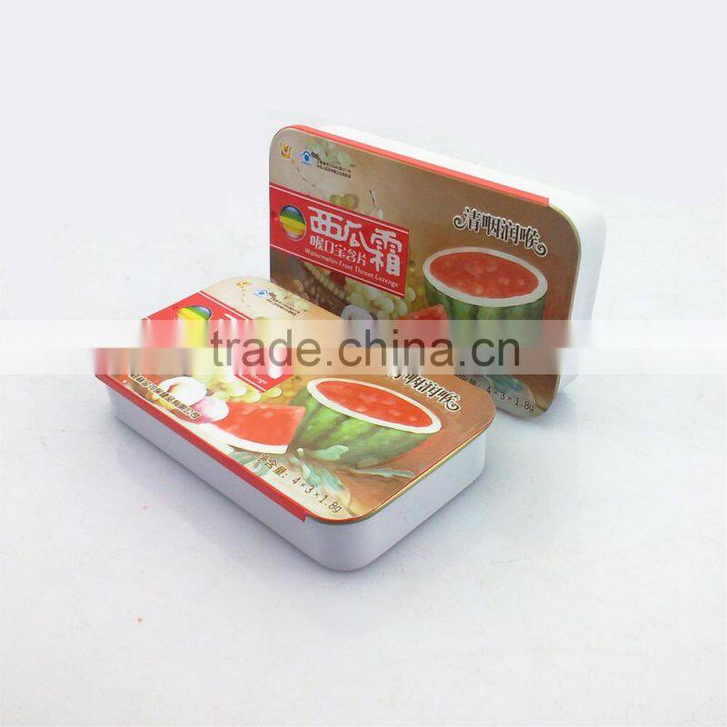 CMYK full color printing Watermelon frost lozenges tin cans