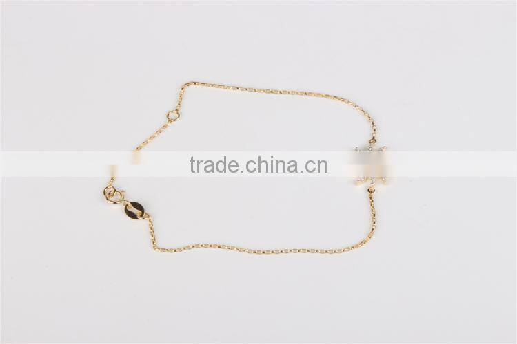 Lovely star fish shape wholesale 925 bracelet silver bracelet with CZ bracelet