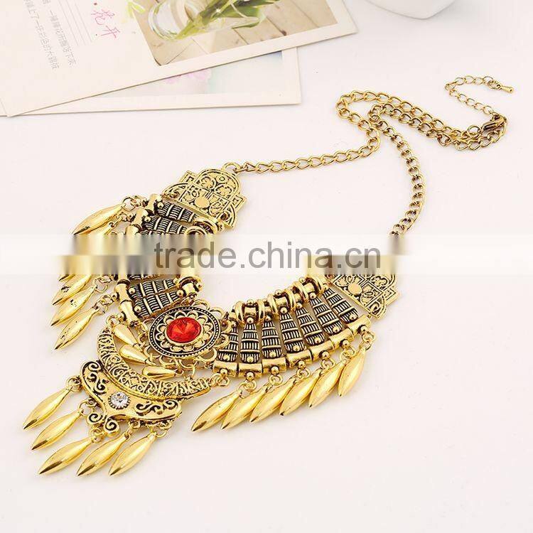 2016 National Style Long Tassel Clavicle Necklace