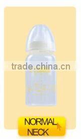 Wholesale colorful design BPA free glass feeding baby bottle