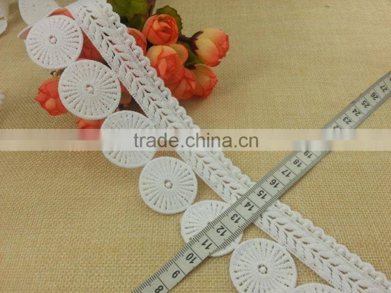 100% emboridery cotton lace for ladies dress --- H1671