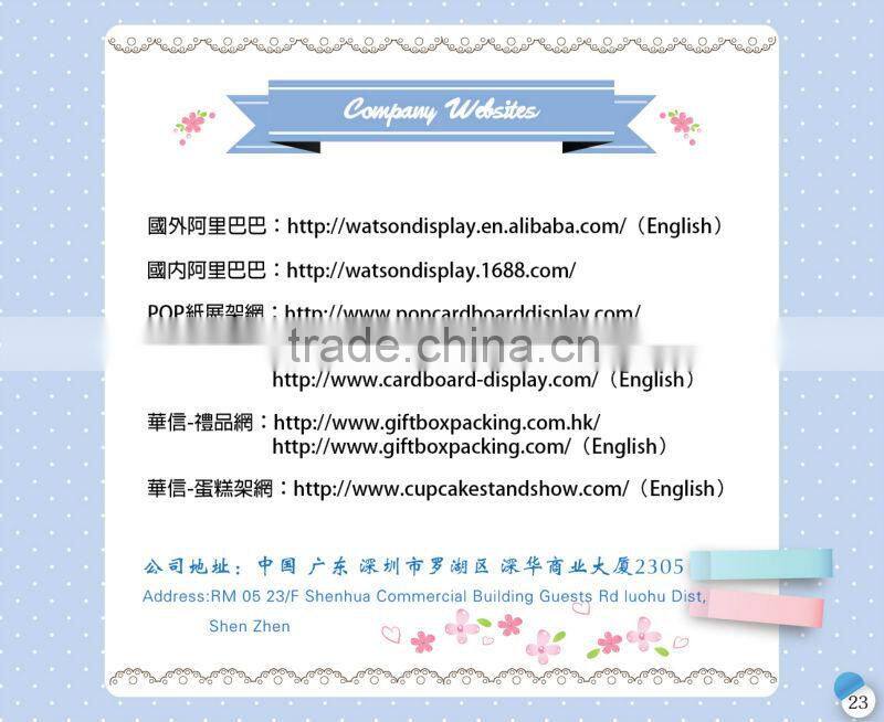 Promotional chocolate paperboard Hook Floor Display shelf for store