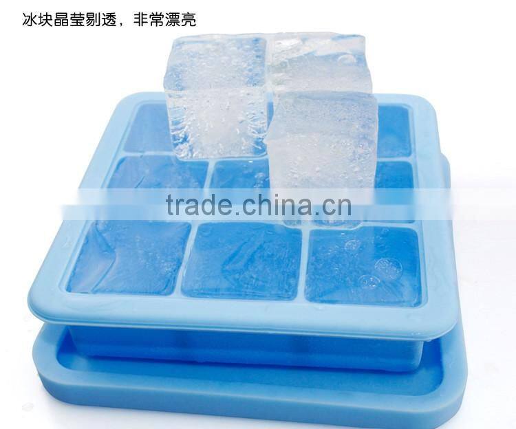 Silicone Ice Tray, Ice Cube Tray, Ice Cube Maker, Silicone baby food container with lid