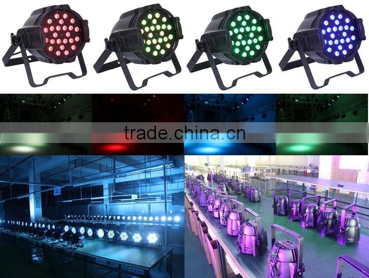 24pcs rgb 3in1 disco stage efect led wash light par 64 led stage lighting