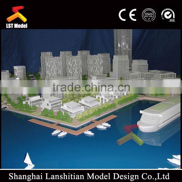 Commercial building model with all figures details ,miniature architectural model