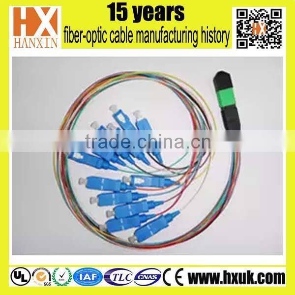 1/2/12/24 Cores SM/MM/OM3 MTP Optical Fiber Patch Cord Manufacturer