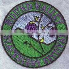 Wholesale round shape cartoon embroidery badge,custom embroidery patch for garment